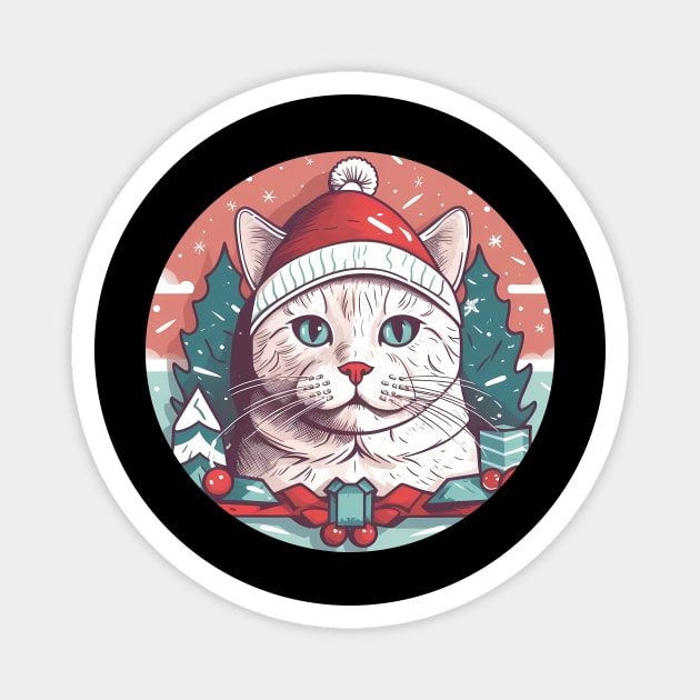 American Shorthair Cat Xmas, Love Cats Magnet by dukito